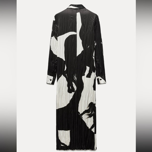 ZARA PRINTED SHIRT DRESS ZW COLLECTION - Picture 7 of 13